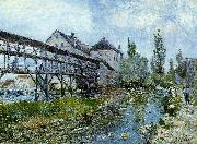 Alfred Sisley Provencher's Mill at Moret France oil painting reproduction